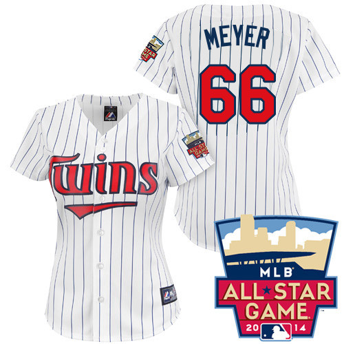 Alex Meyer #66 mlb Jersey-Minnesota Twins Women's Authentic 2014 ALL Star Home White Cool Base Baseball Jersey